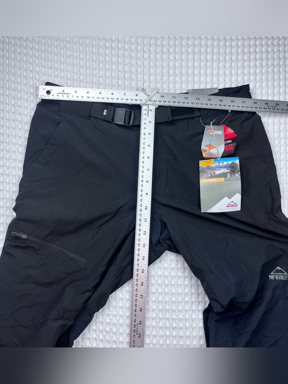 McKINLEY Men’s Hiking Pants L/G Black UPF 50 Outdoor Trekking NWT - Picture 6 of 7